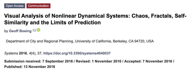 非线性动力系统的可视化分析：混沌、分形、自相似性和预测的局限